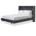 King Bed Frame - Charcoal Velvet.