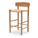 Kobe 65cm Bar Stool - Natural with Back Rest