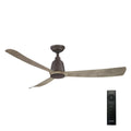 360Fans Kute 52″ (132cm) Graphite/Weathered Wood 3 Blade DC Ceiling Fan & Remote Control