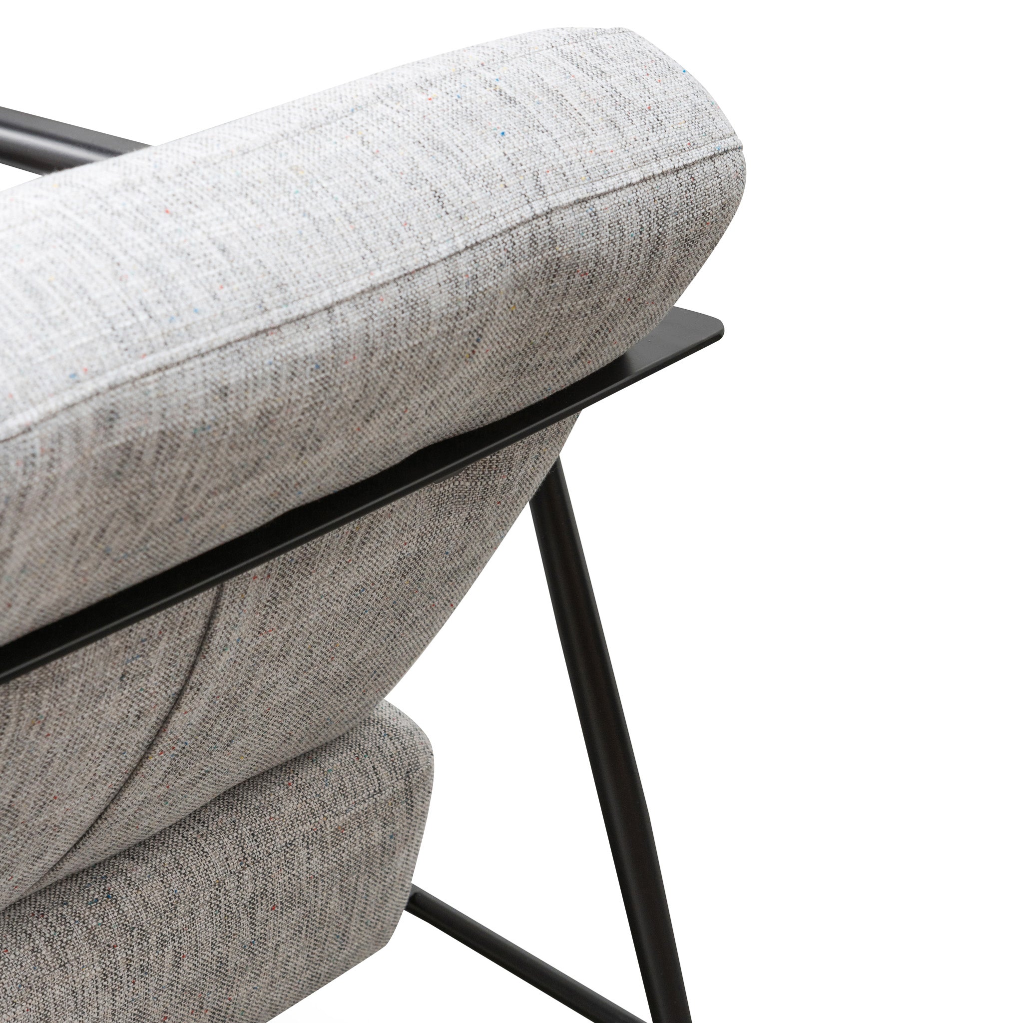 Fabric Armchair - Light Spec Grey