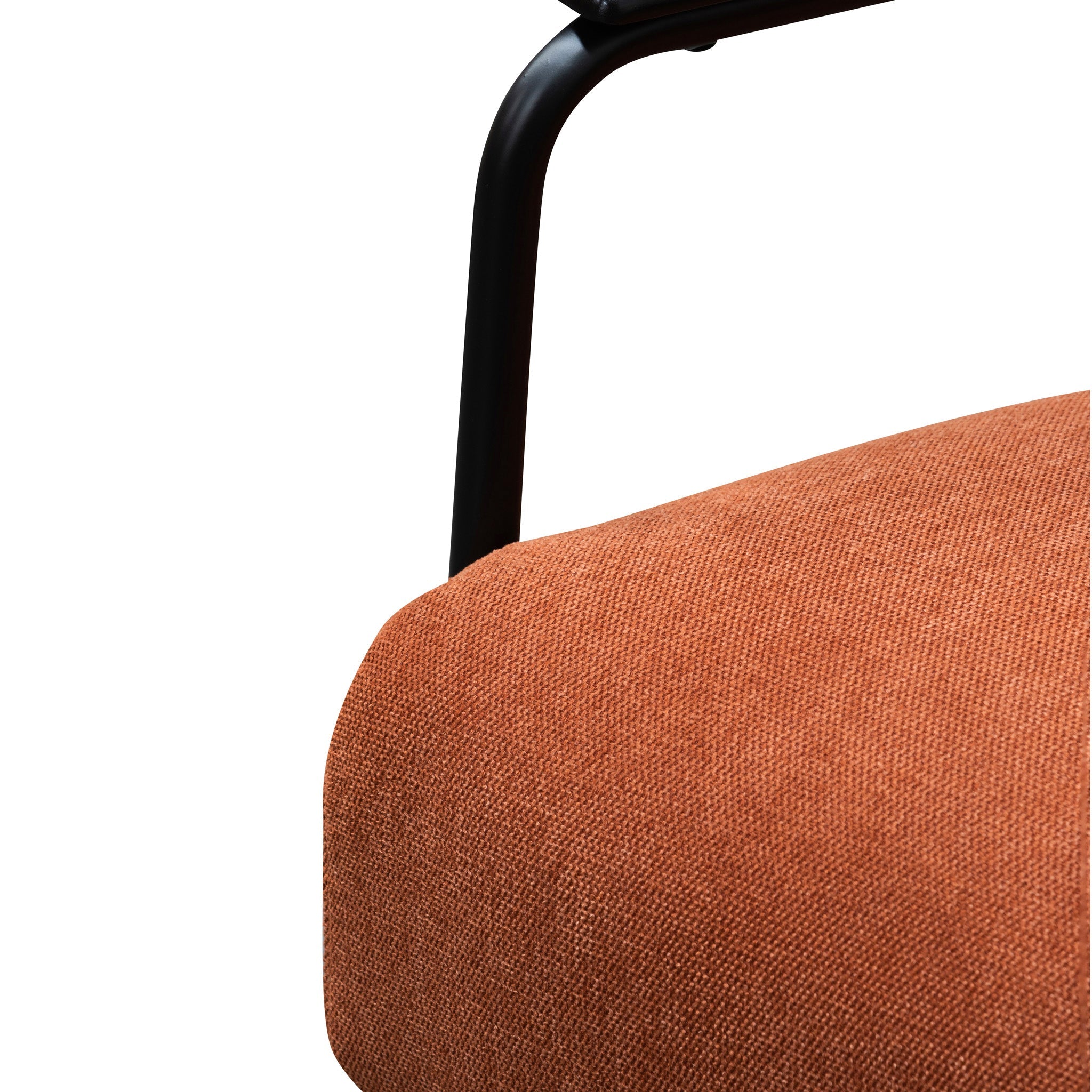 Burnt Orange Fabric Armchair