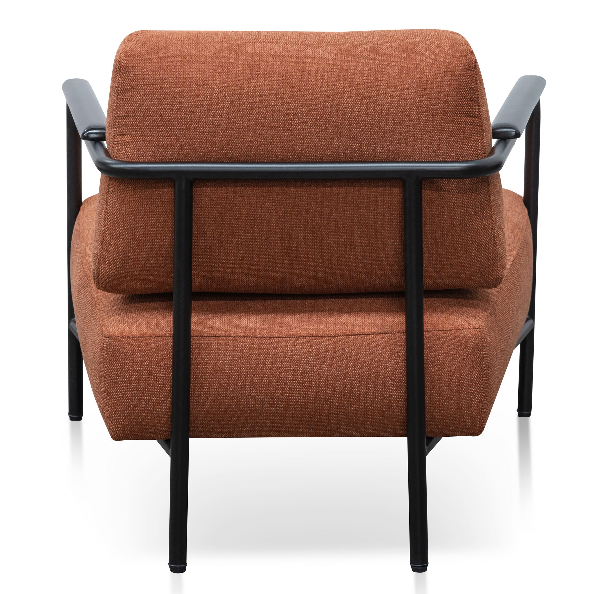 Burnt Orange Fabric Armchair