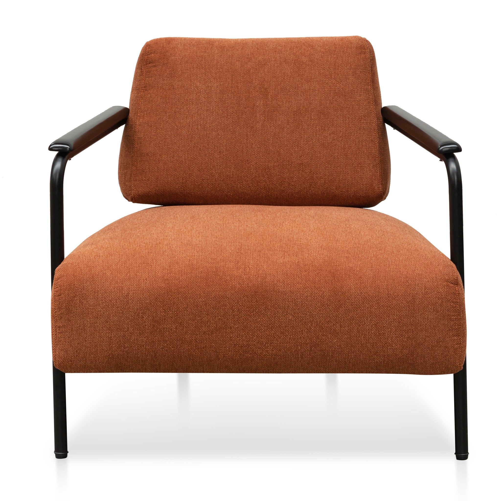 Burnt Orange Fabric Armchair