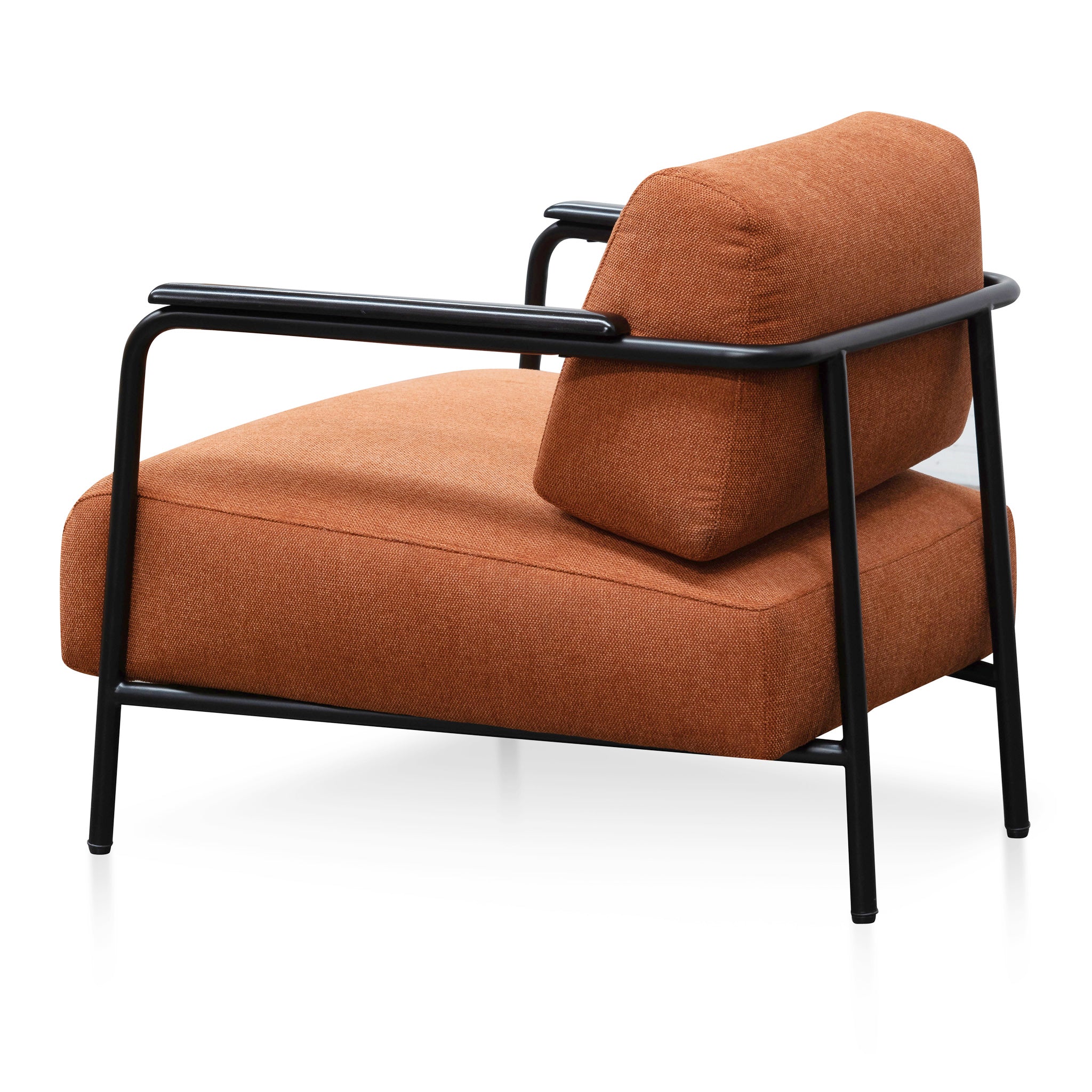 Burnt Orange Fabric Armchair