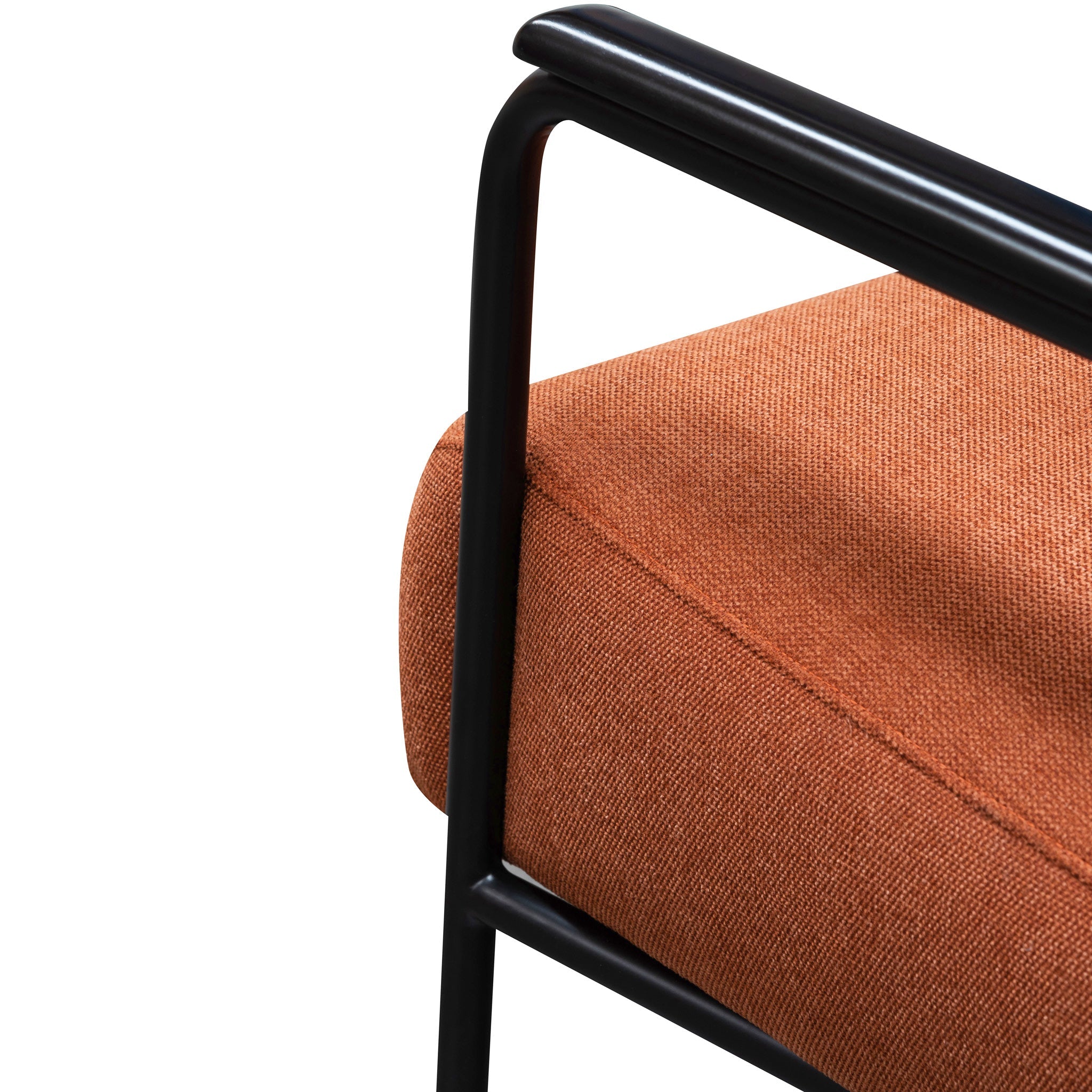 Burnt Orange Fabric Armchair