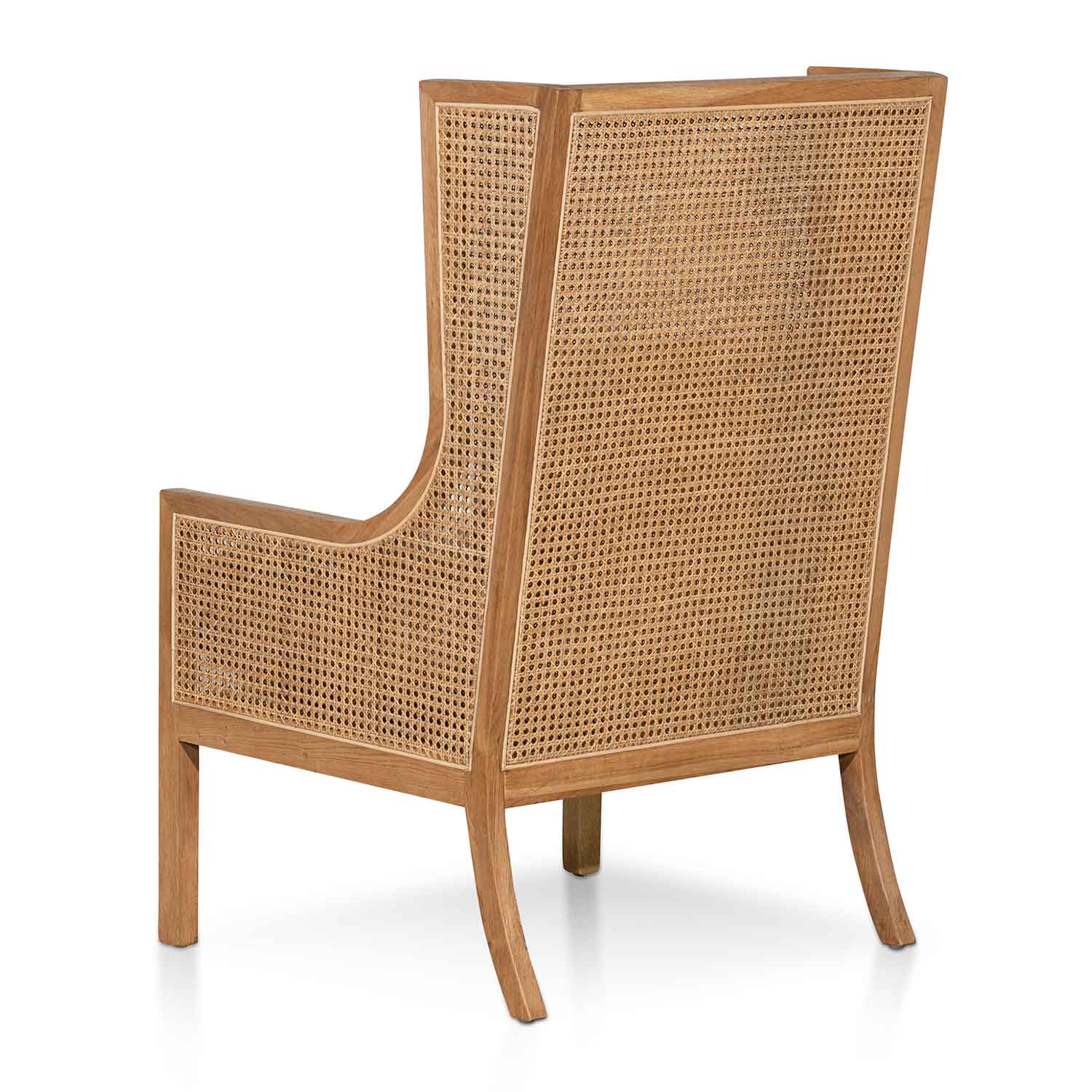 Lowell Wingback Rattan Armchair - Distress Natural - Sand White