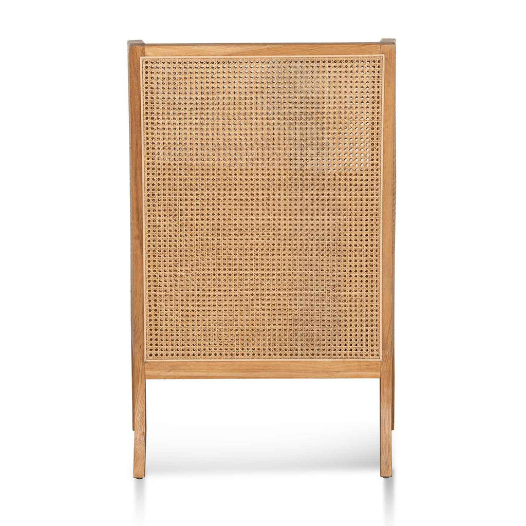 Lowell Wingback Rattan Armchair - Distress Natural - Sand White