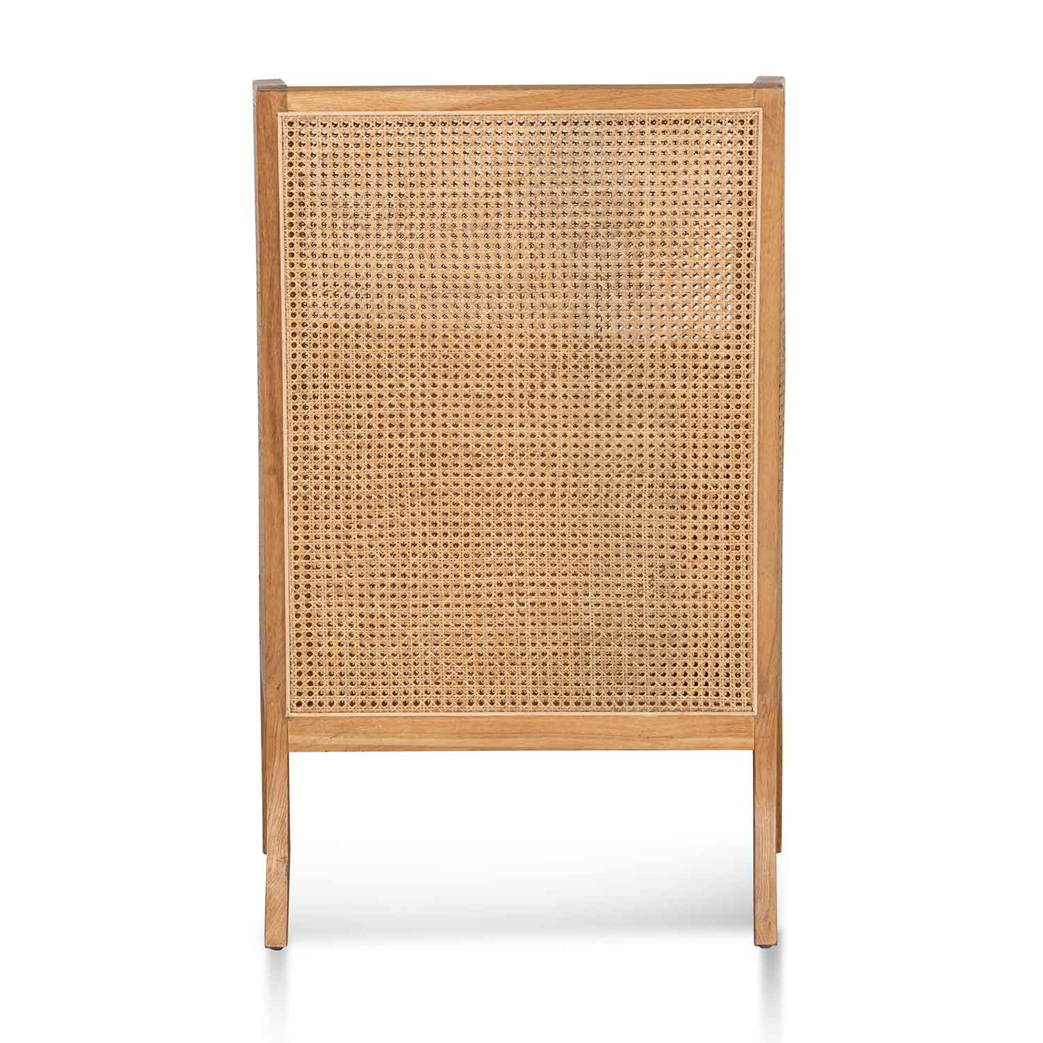 Lowell Wingback Rattan Armchair - Distress Natural - Sand White