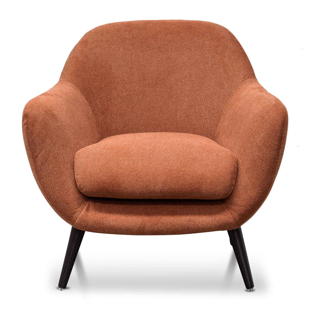 Lorene Fabric Armchair - Burnt Orange