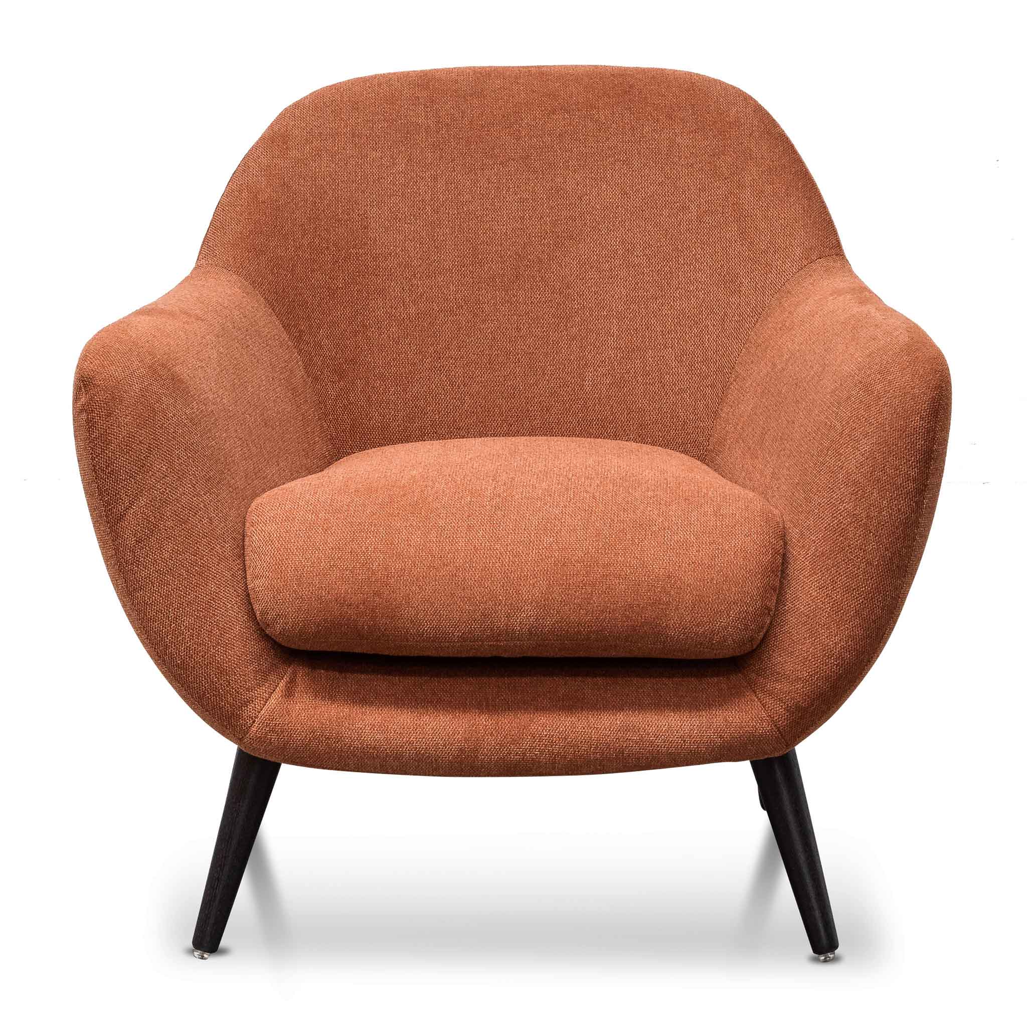 Lorene Fabric Armchair - Burnt Orange