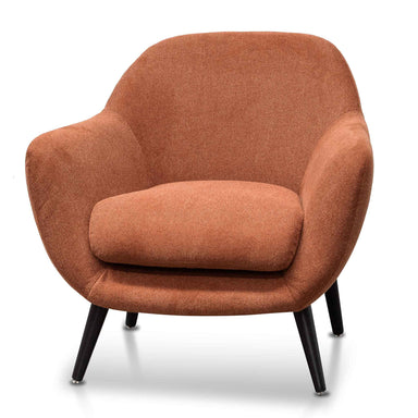 Lorene Fabric Armchair - Burnt Orange 