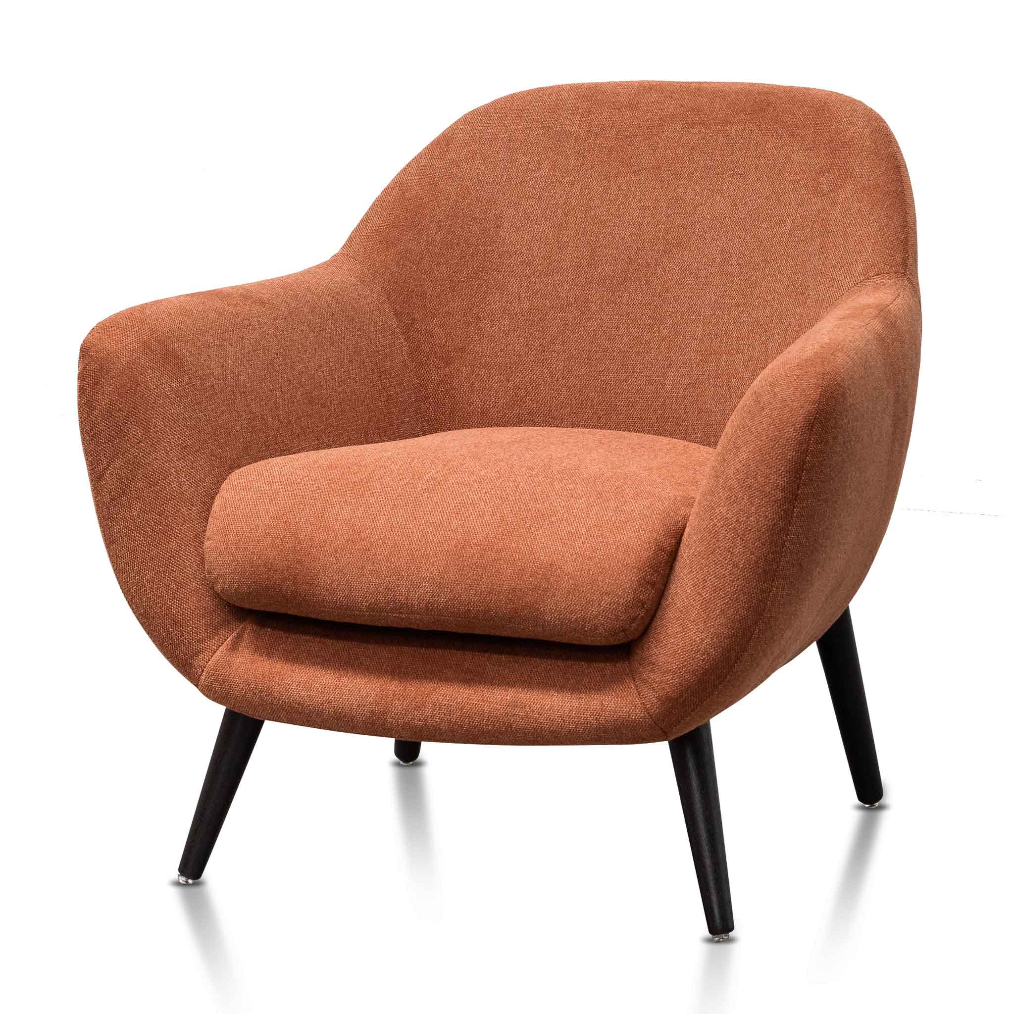 Lorene Fabric Armchair - Burnt Orange