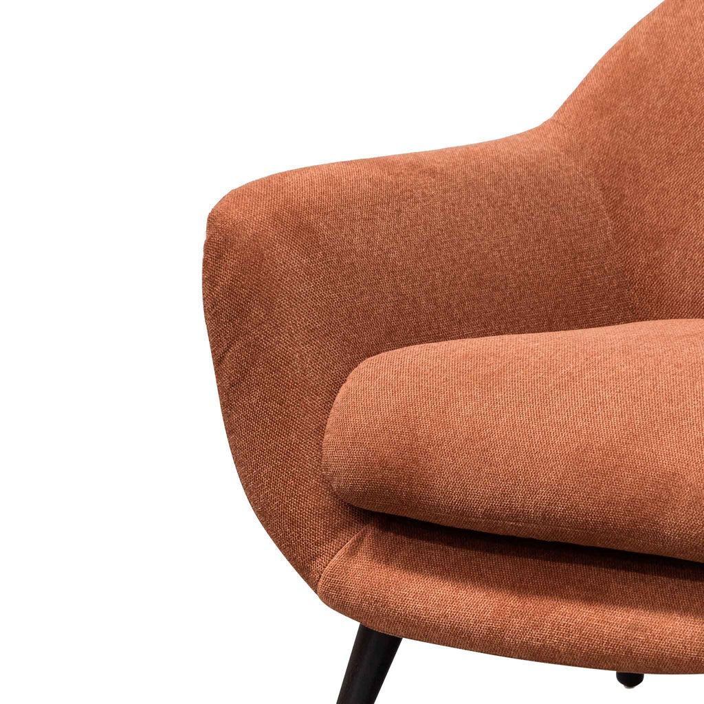 Lorene Fabric Armchair - Burnt Orange