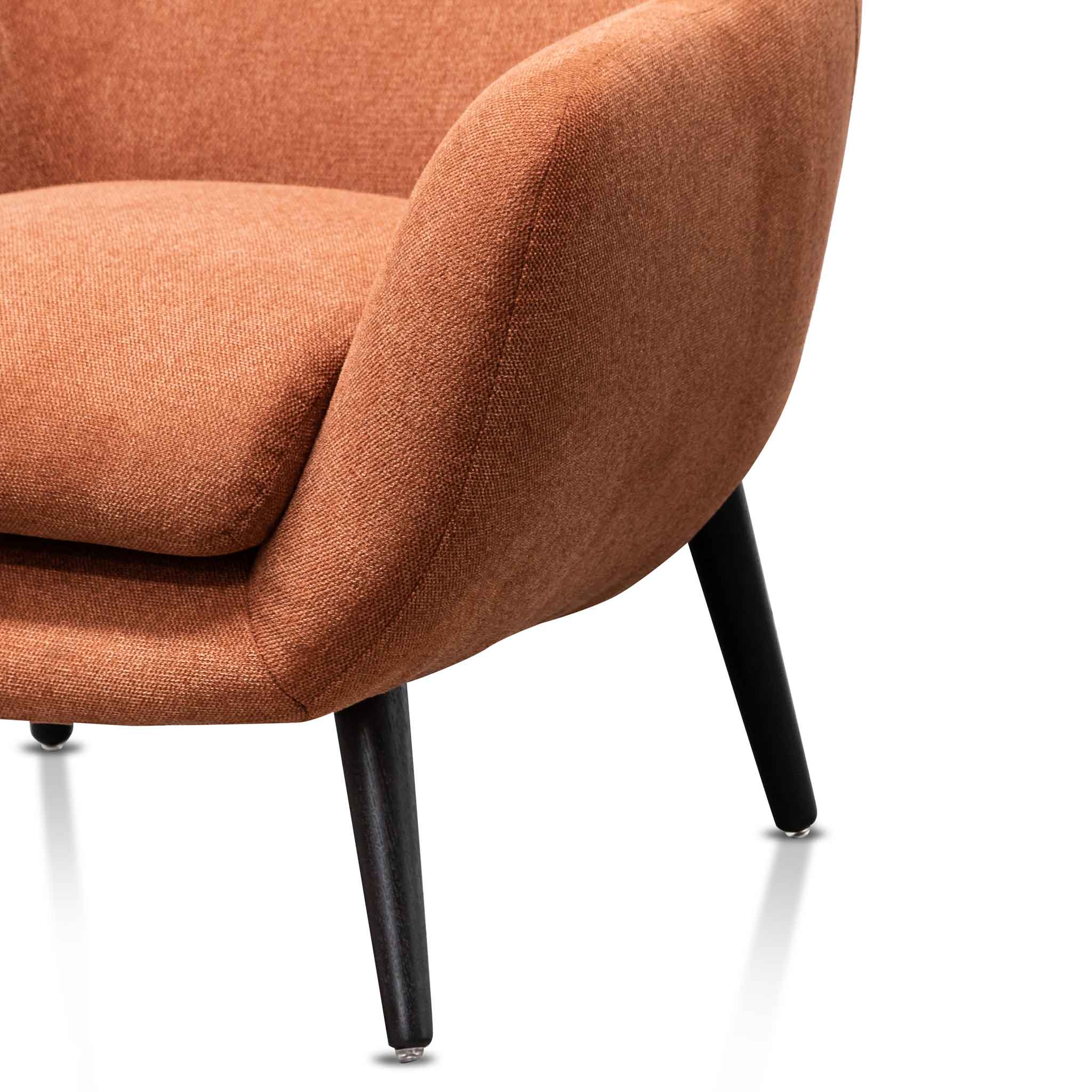 Lorene Fabric Armchair - Burnt Orange