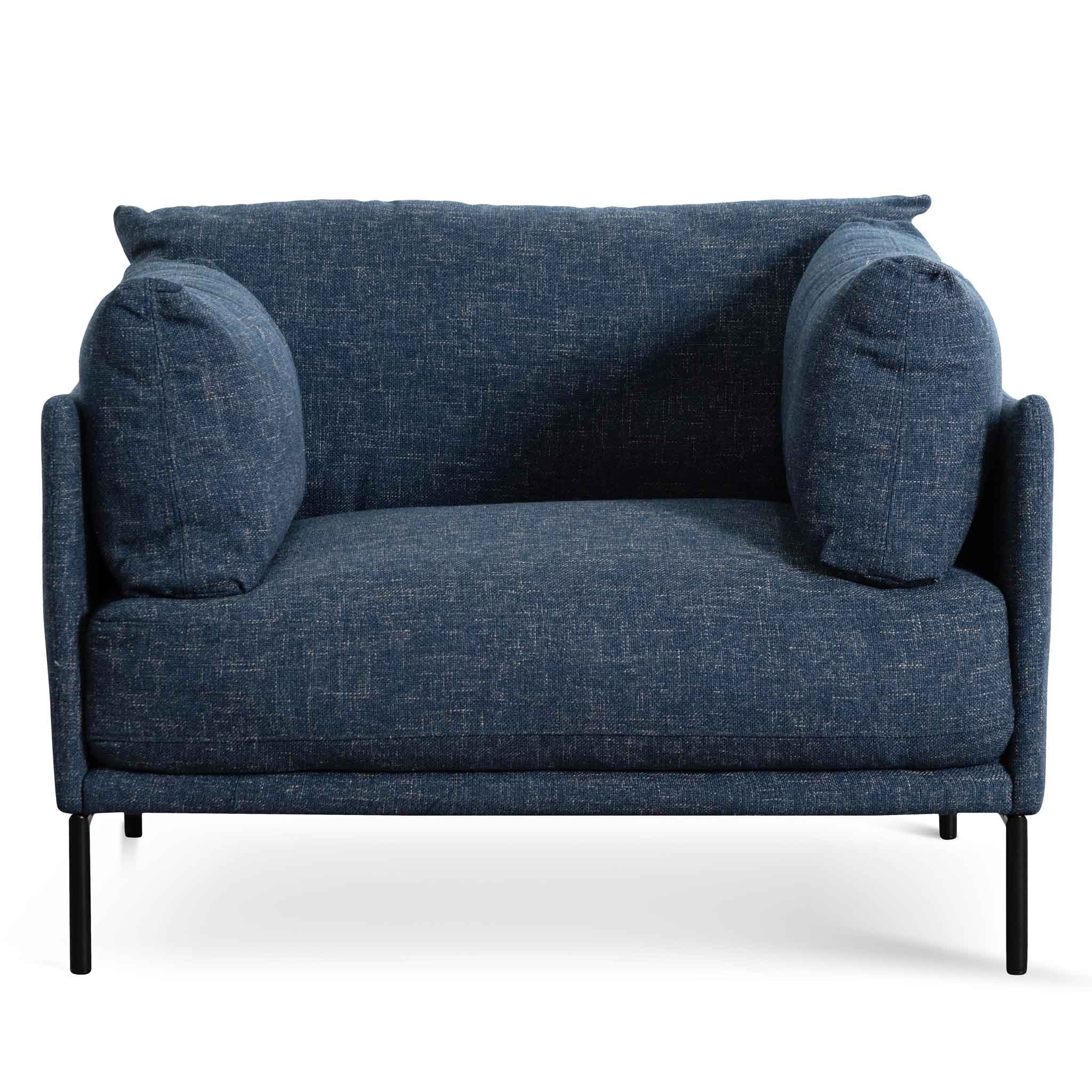 Fabric Arm Chair - Dark Blue