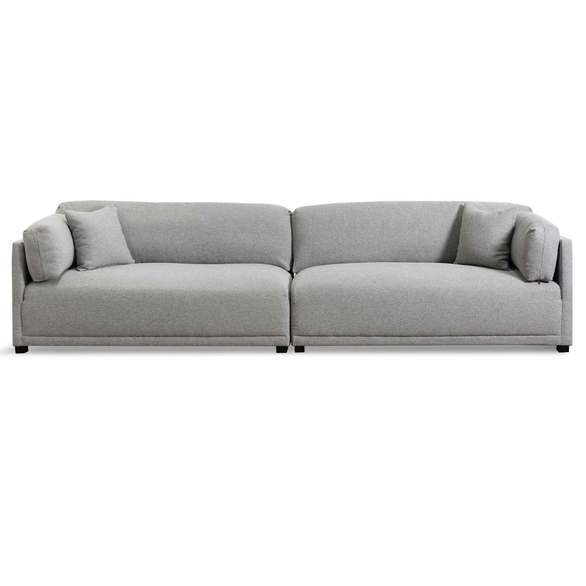 Muellen 4 Seater Fabric Sofa - Grey