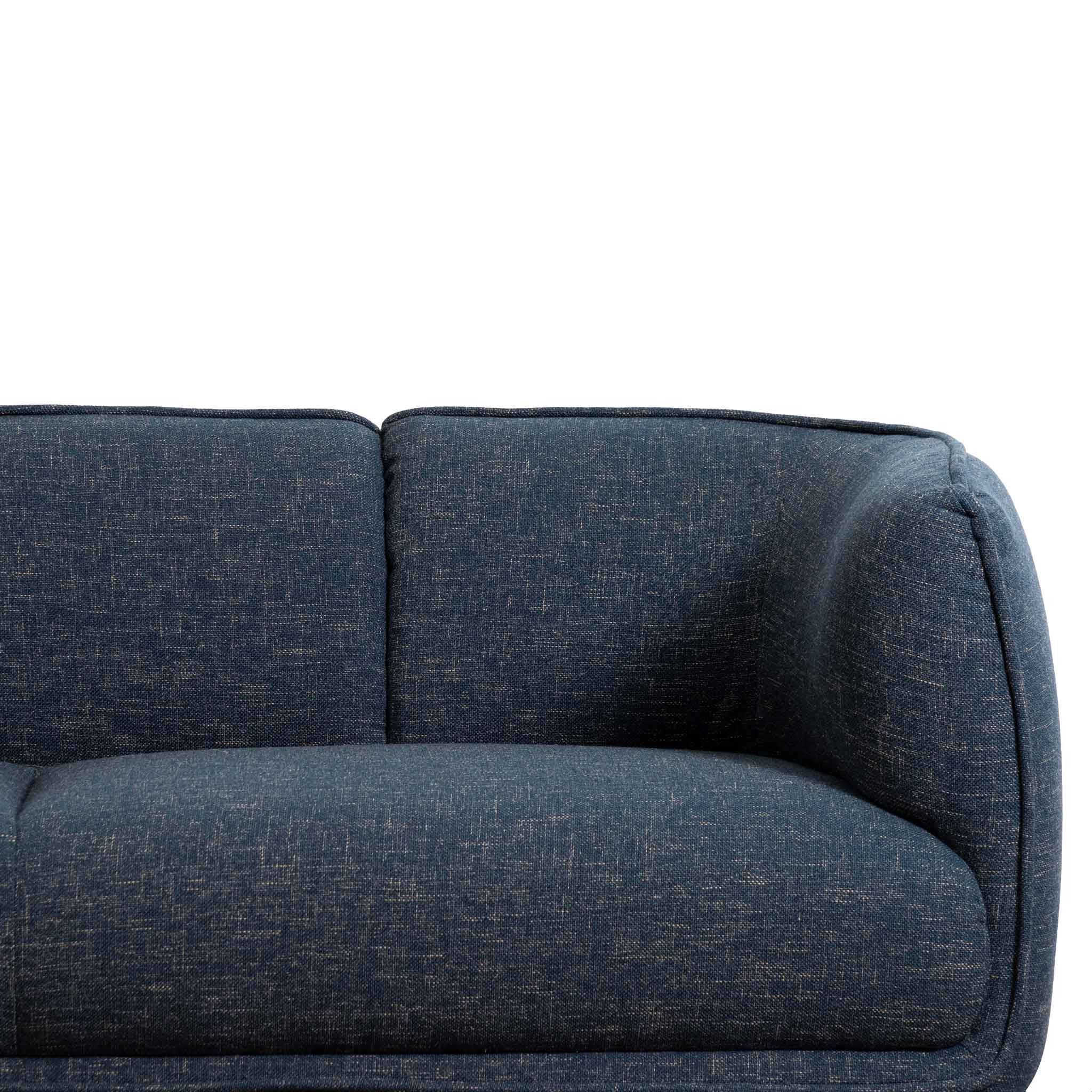 Asa 3 Seater Fabric Sofa - Dark Blue