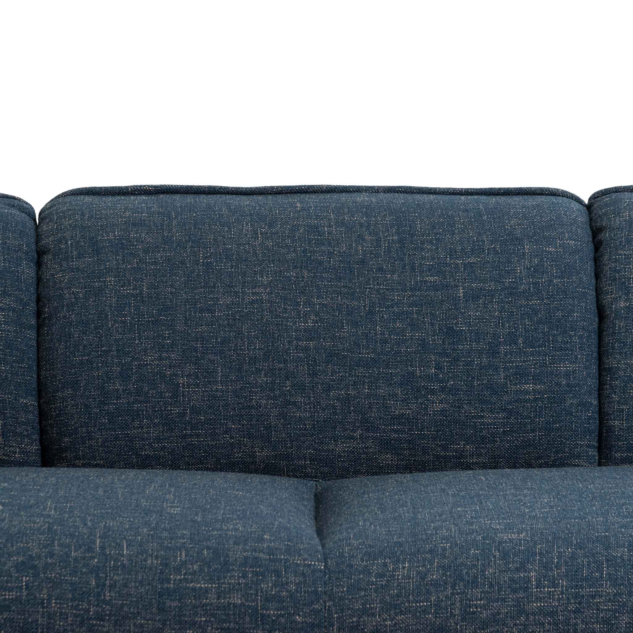 Asa 3 Seater Fabric Sofa - Dark Blue