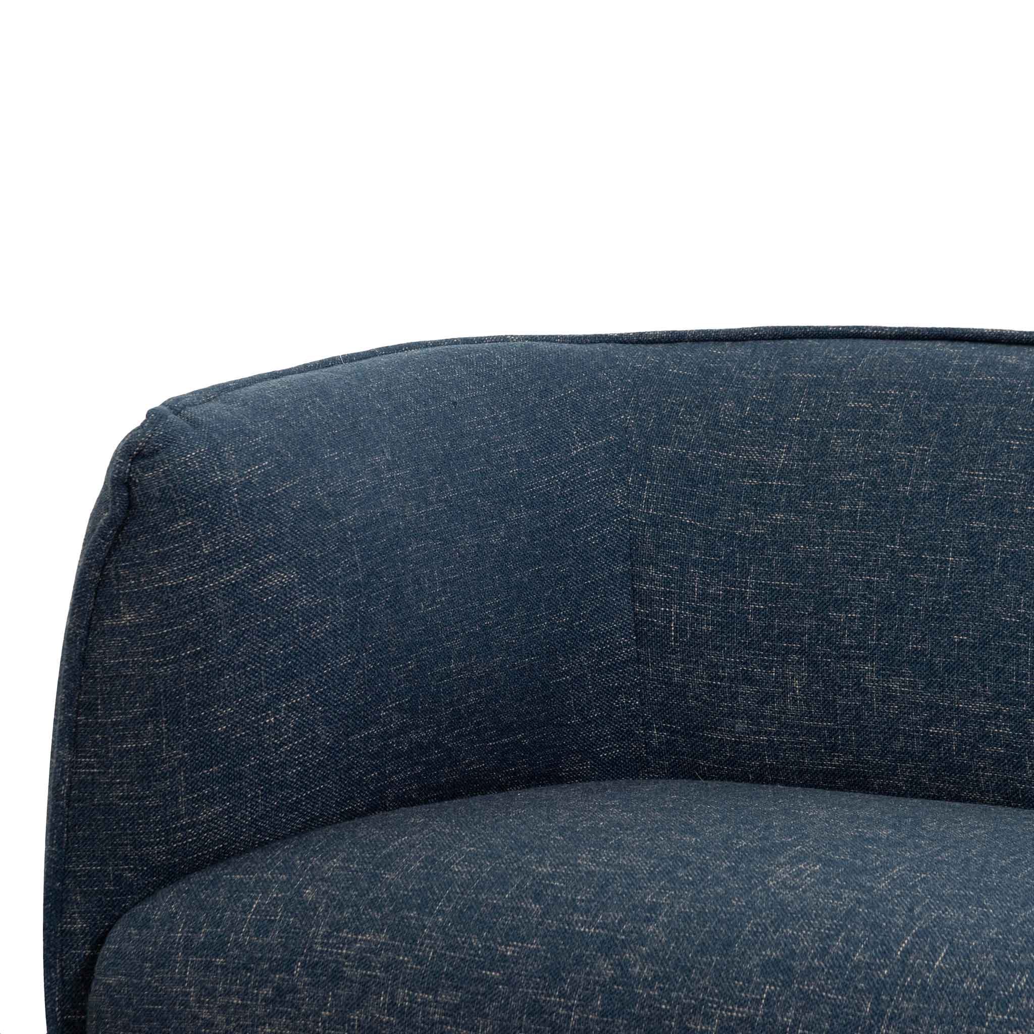 Asa 3 Seater Fabric Sofa - Dark Blue