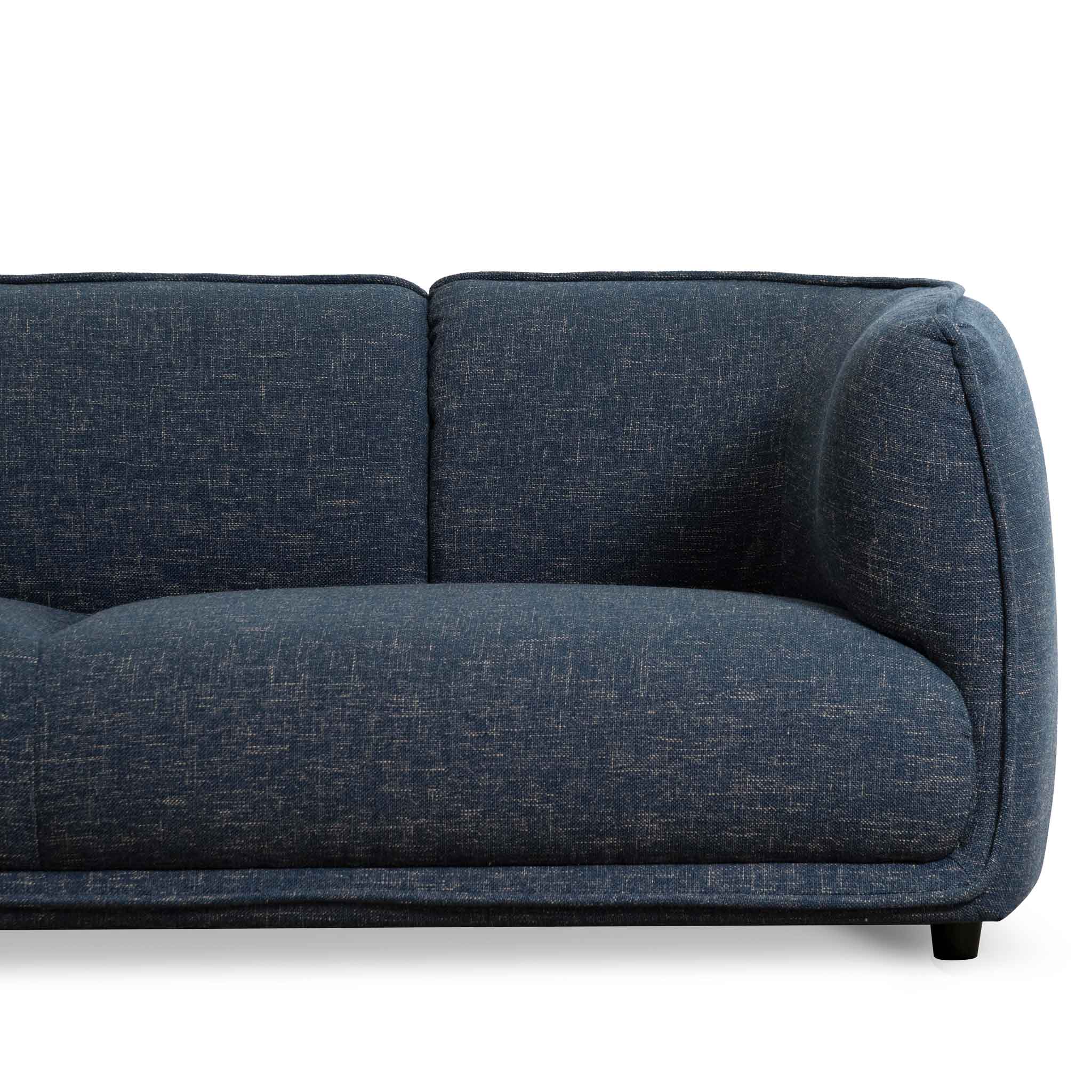 Asa 3 Seater Fabric Sofa - Dark Blue