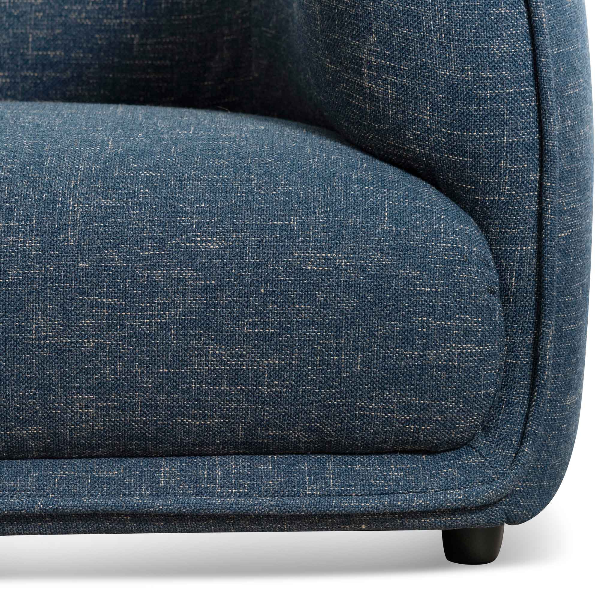 Asa 3 Seater Fabric Sofa - Dark Blue