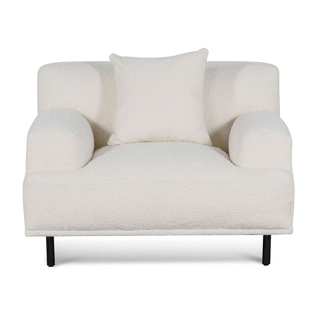 Armchair - Ivory White Boucle