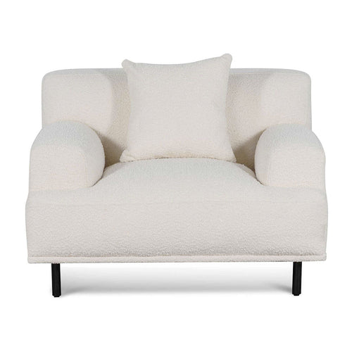 Armchair - Ivory White Boucle