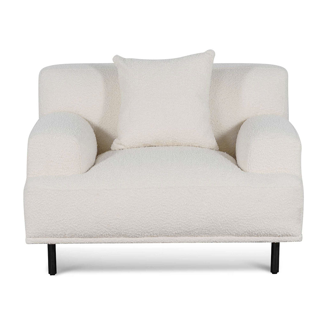 Armchair - Ivory White Boucle