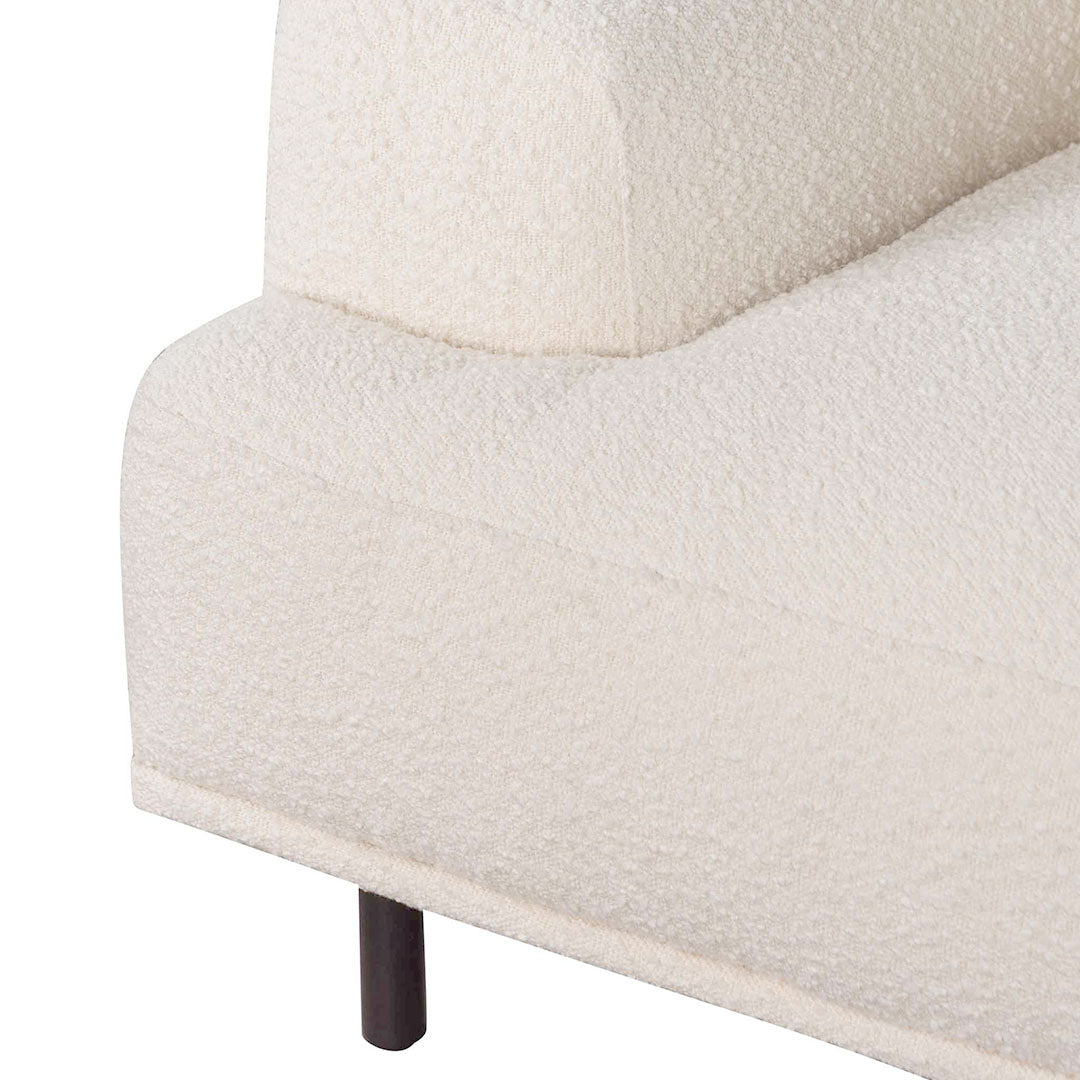 Armchair - Ivory White Boucle