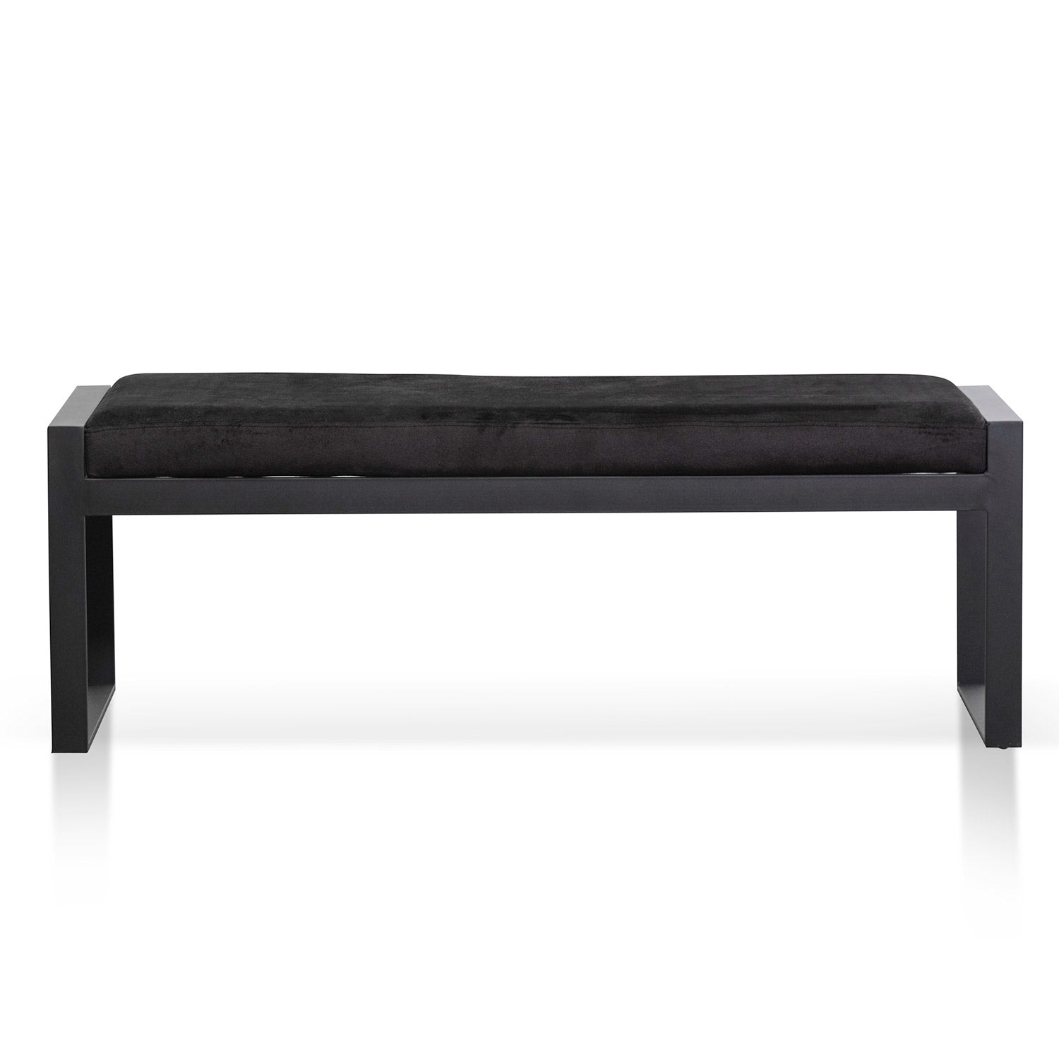 Black Velvet Ottoman