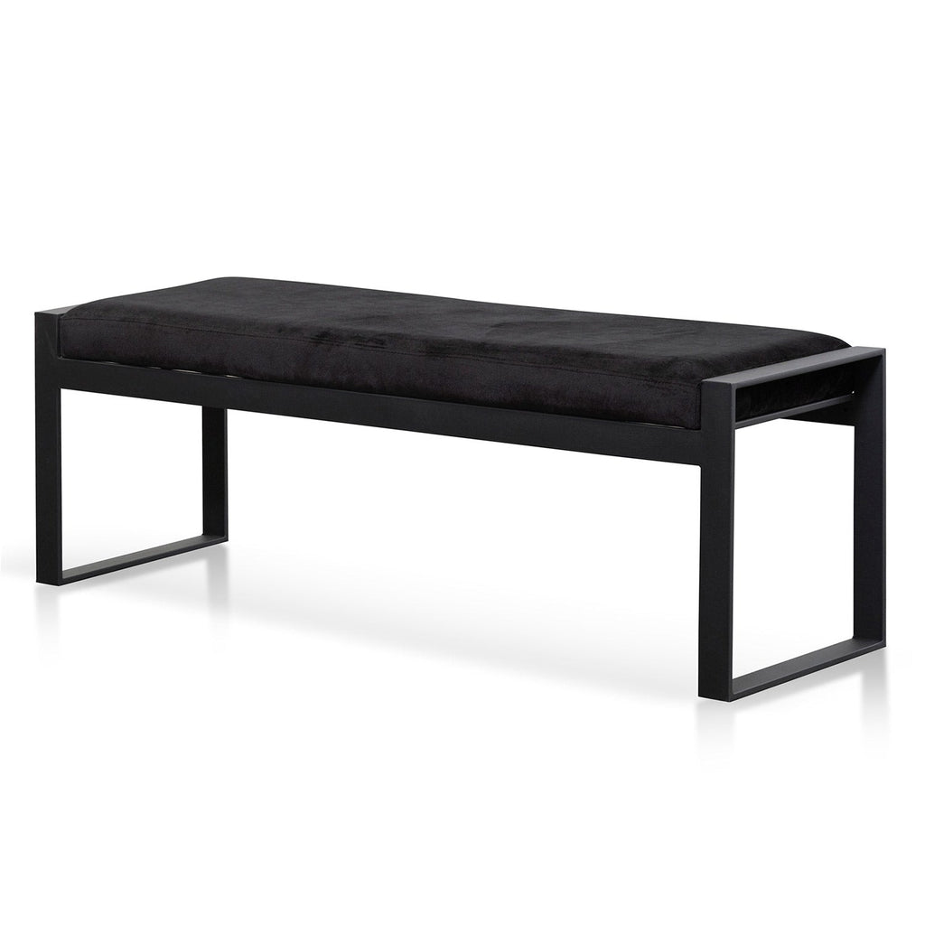 Black Velvet Ottoman