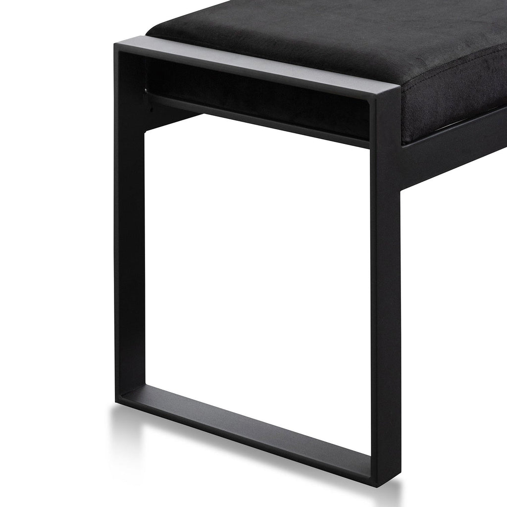 Black Velvet Ottoman