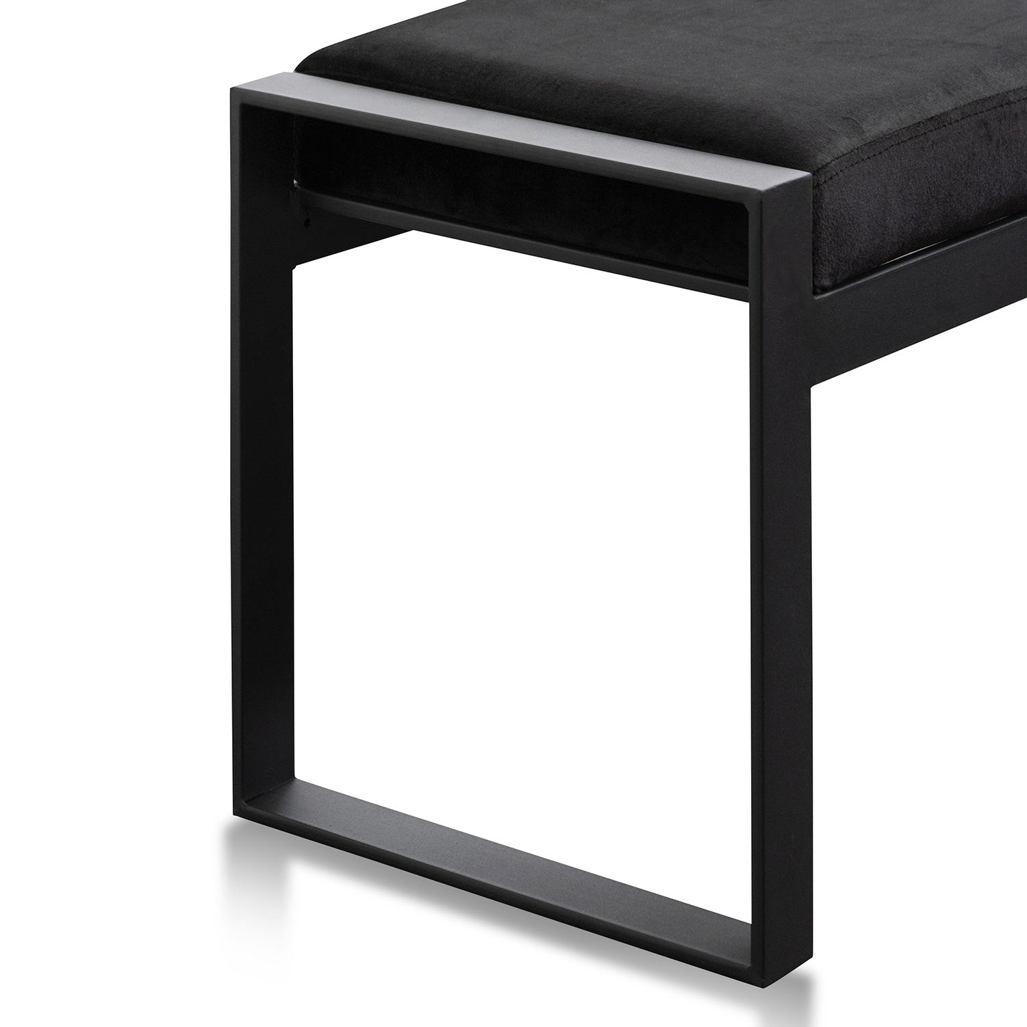 Black Velvet Ottoman