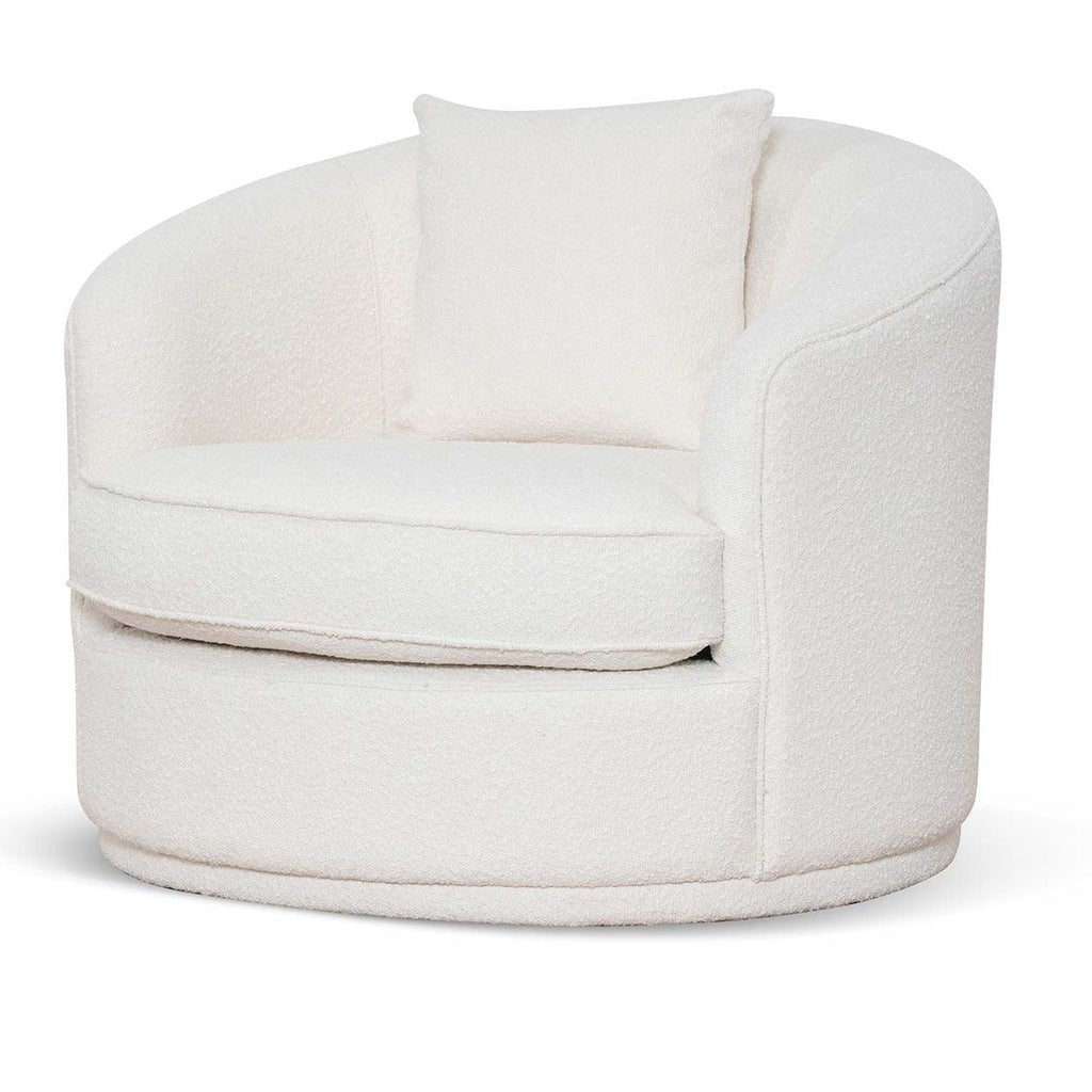 Armchair - Ivory White Boucle