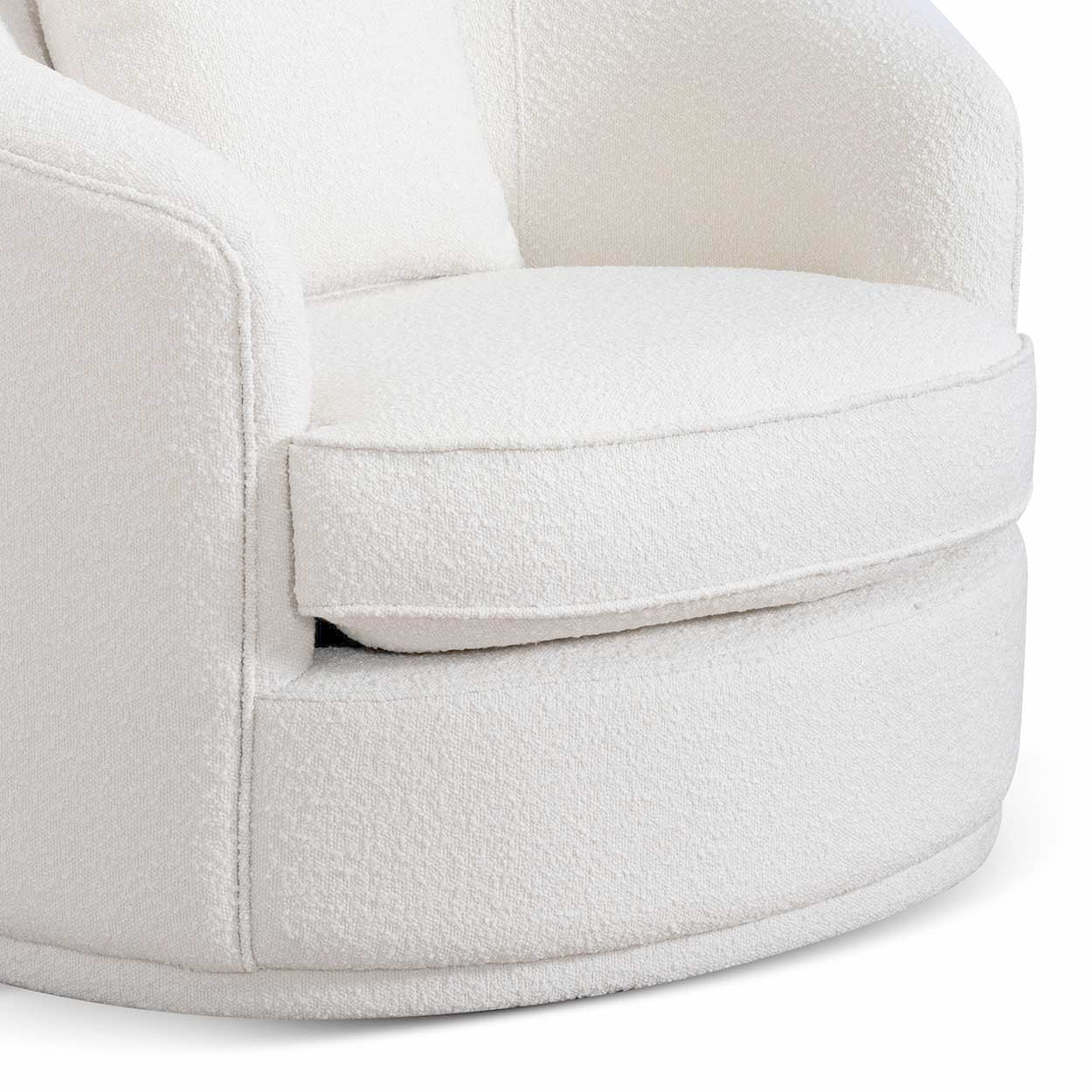 Armchair - Ivory White Boucle