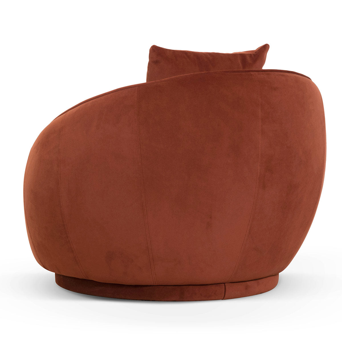 Velvet Armchair - Rustic Orange