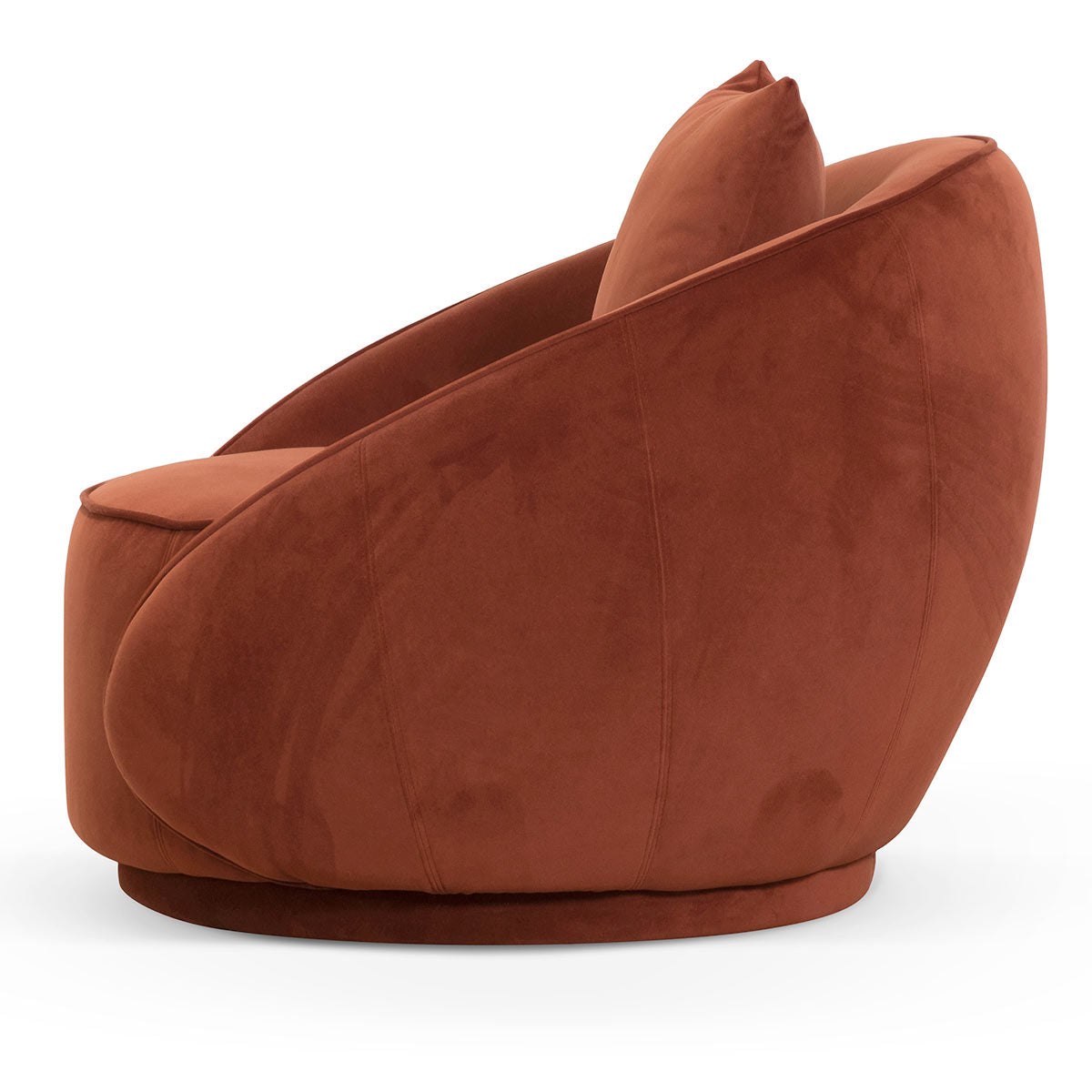 Velvet Armchair - Rustic Orange