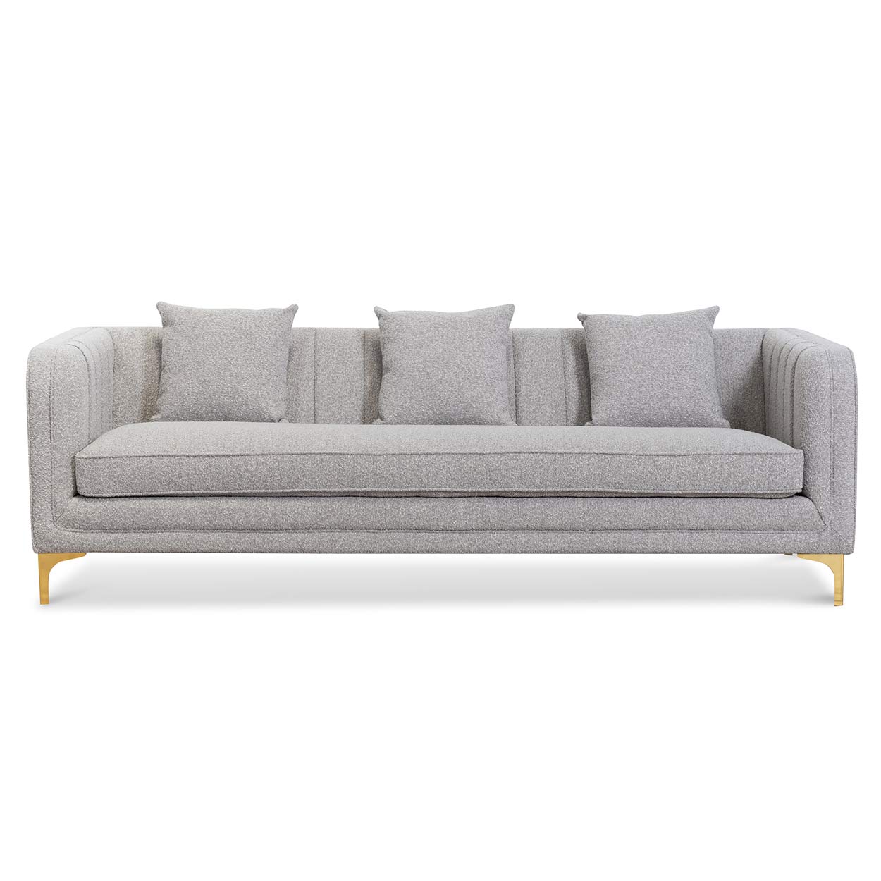 Ash Grey Boucle 3 Seater Sofa