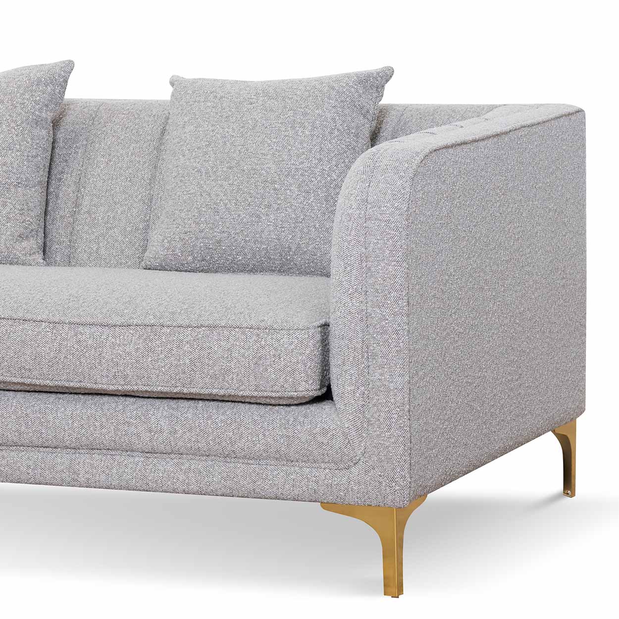 Ash Grey Boucle 3 Seater Sofa