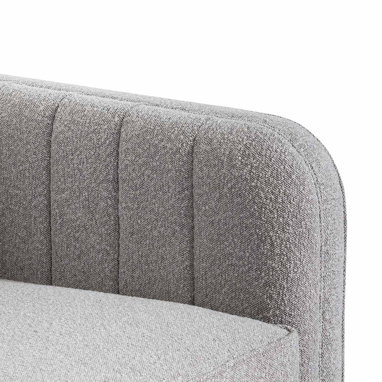 Ash Grey Boucle 3 Seater Sofa