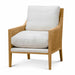 CLC6810-CH Rattan Arm Chair - Ivory White Boucle