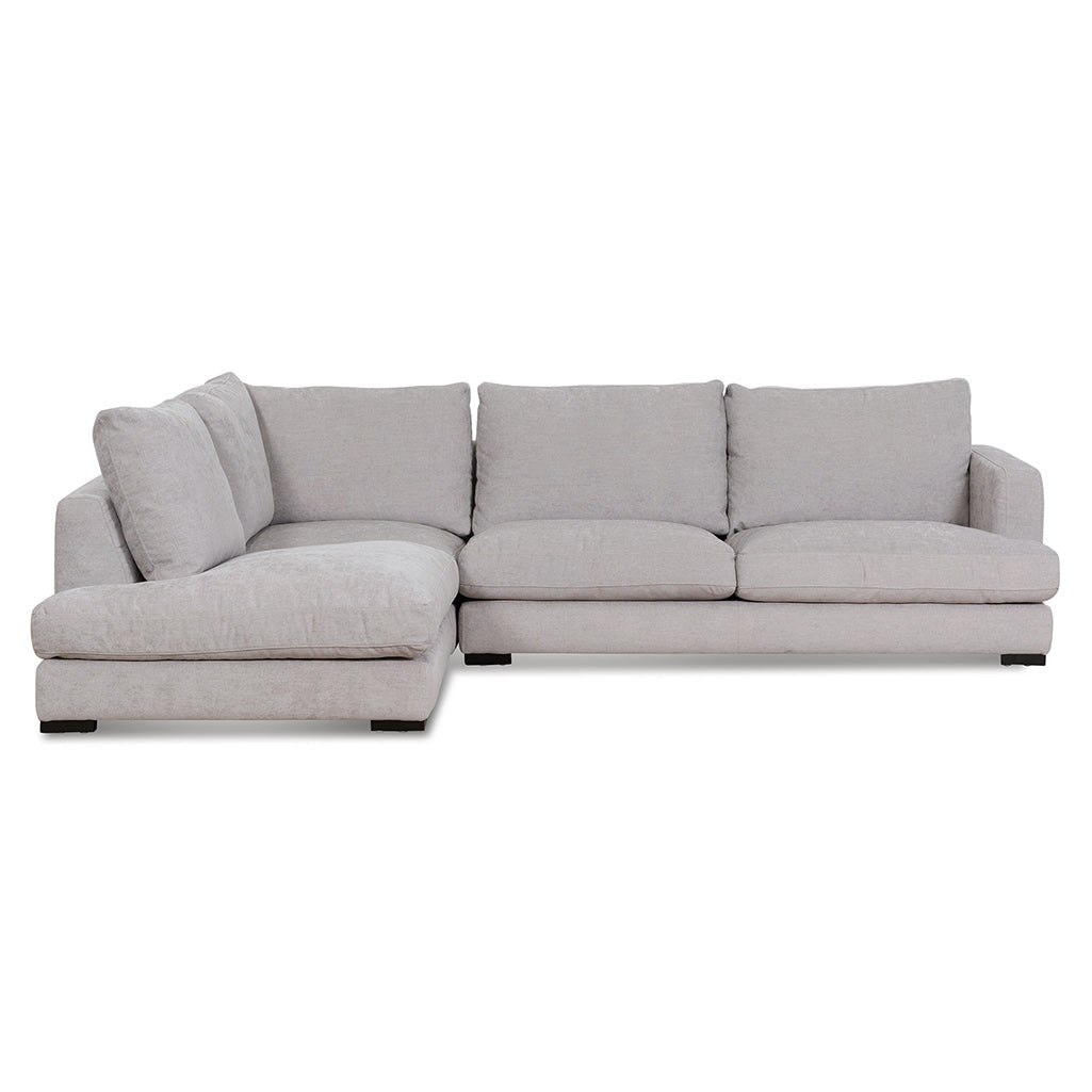 Lucinda 4 Seater Fabric Left Chaise Sofa - Oyster Beige