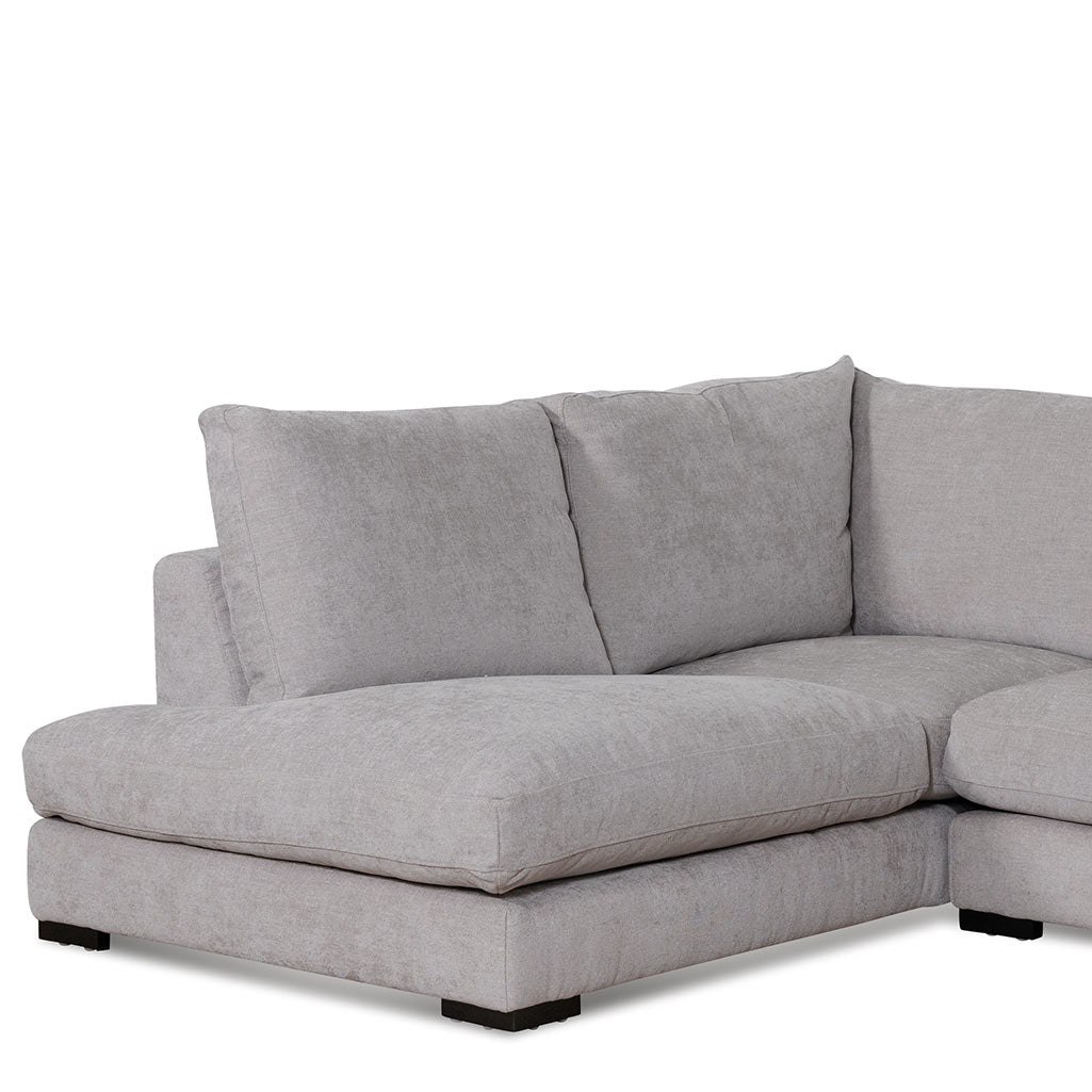 Lucinda 4 Seater Fabric Left Chaise Sofa - Oyster Beige