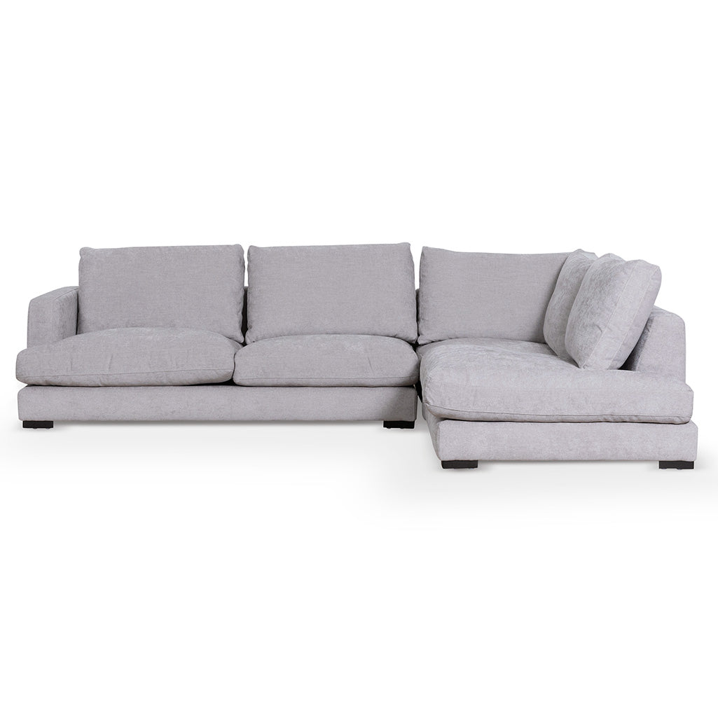 Lucinda 4 Seater Fabric Right Chaise Sofa - Oyster Beige