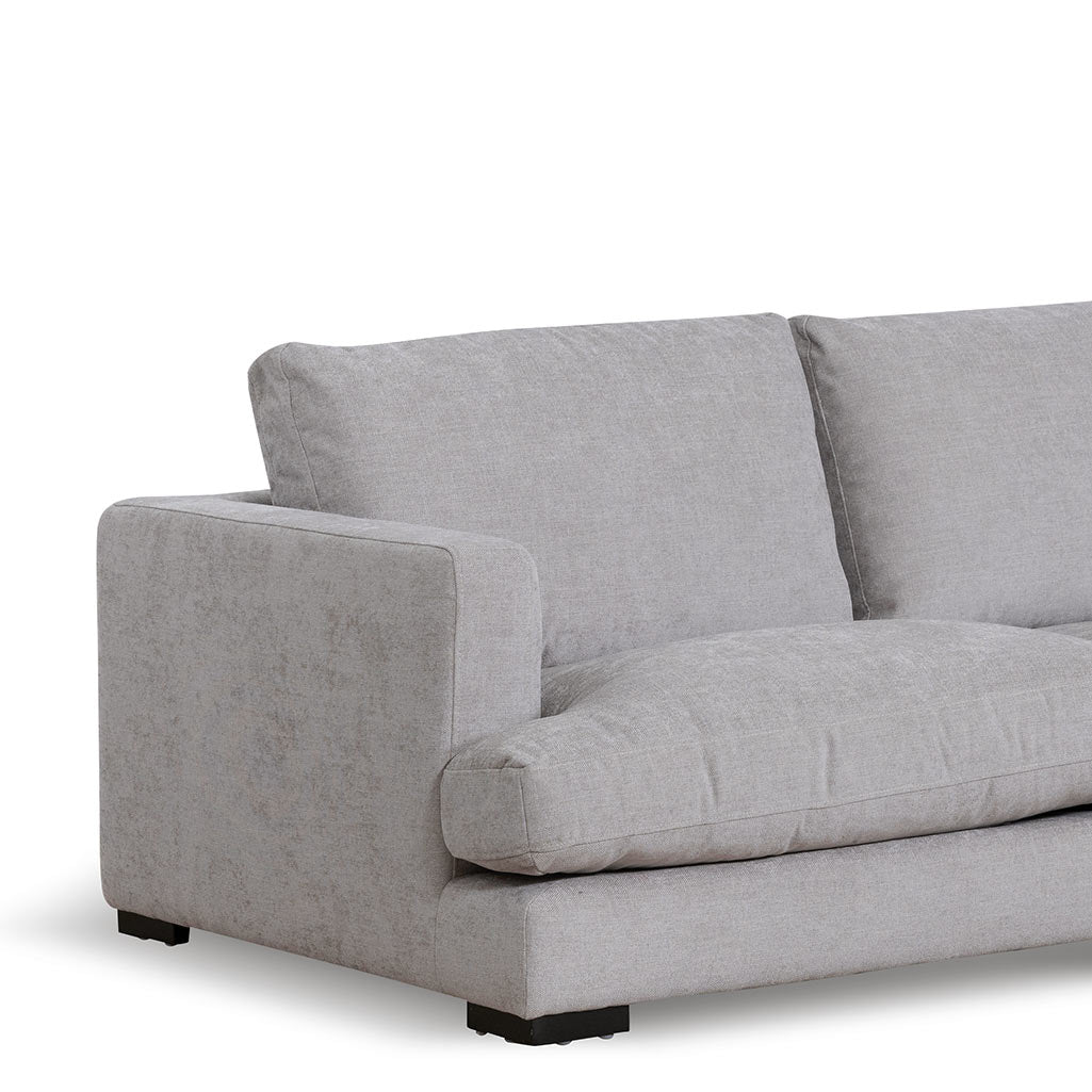 Lucinda 4 Seater Fabric Right Chaise Sofa - Oyster Beige