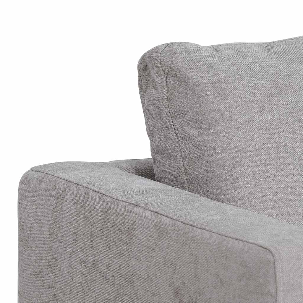 Lucinda 4 Seater Fabric Right Chaise Sofa - Oyster Beige