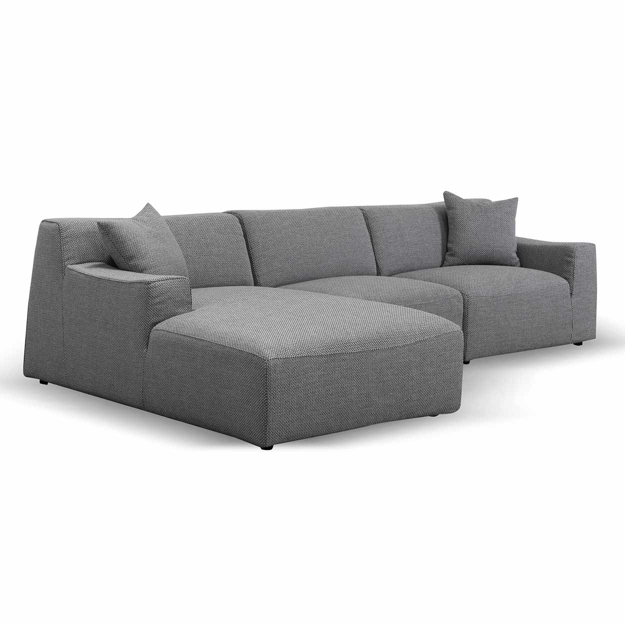 Marlin 3 Seater Left Chaise Sofa - Noble Grey