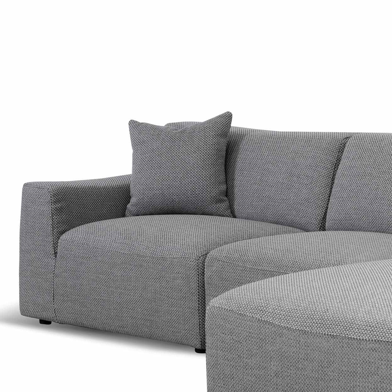 Marlin 3 Seater Right Chaise Sofa - Noble Grey