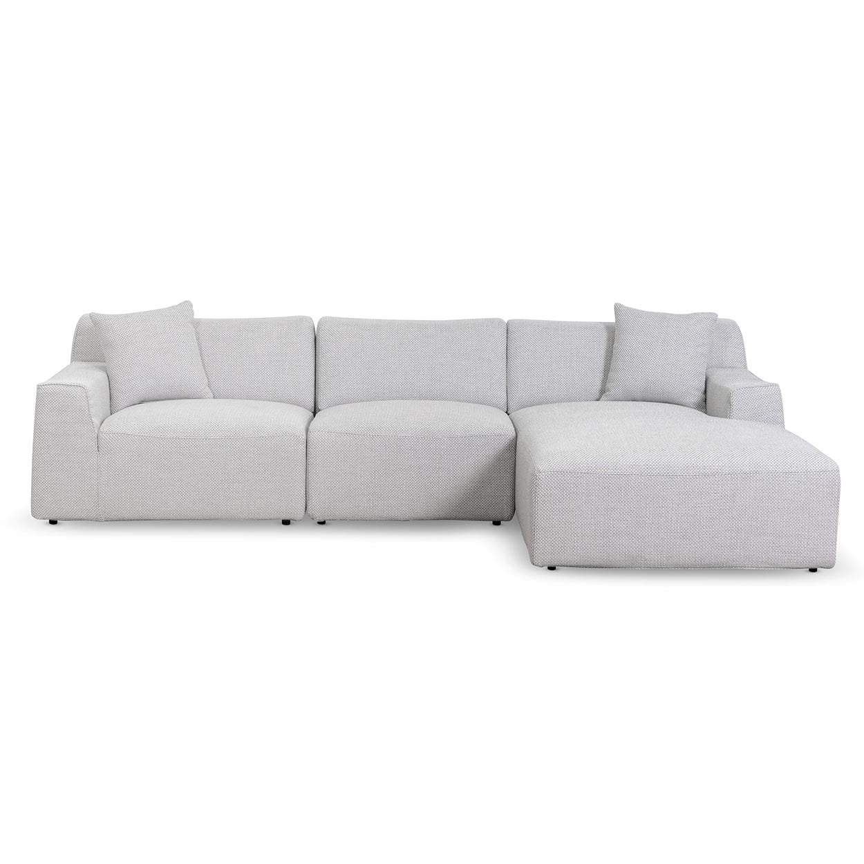 Marlin 3 Seater Right Chaise Sofa - Passive Grey