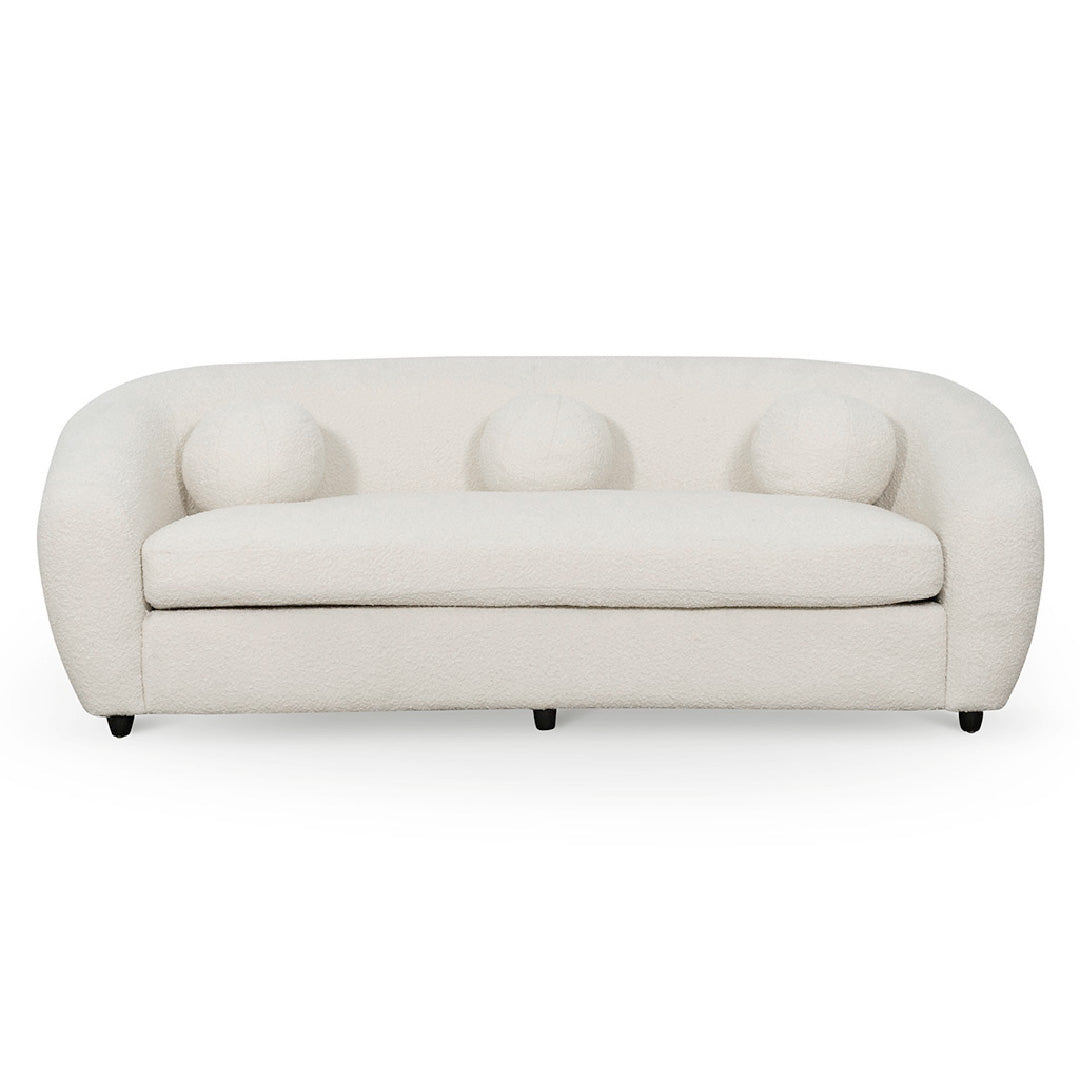 Hurst 3 Seater Sofa - Ivory White Boucle